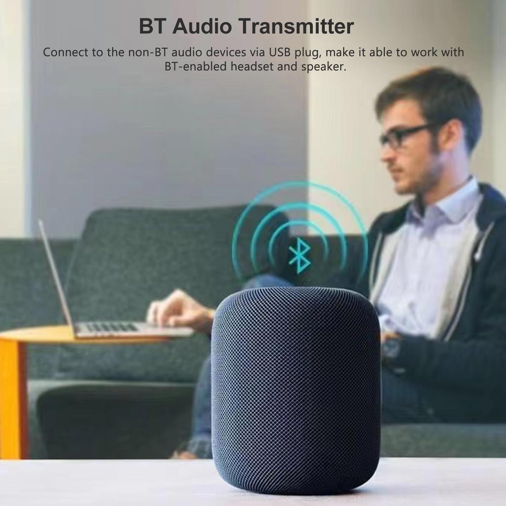 USB BT5.3 аудио передатчик беспроводной аудио адаптер Dongle для телевизора ноутбука настольного ПК