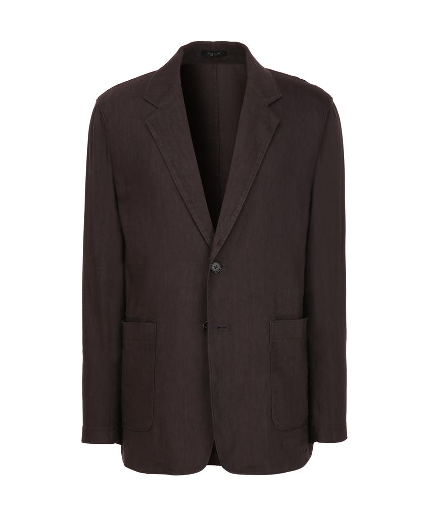 Jillstuart Newyork Men [Manteco] Linen Stretch Setup Jacket - Dark Brown (Jnja6B581W3)