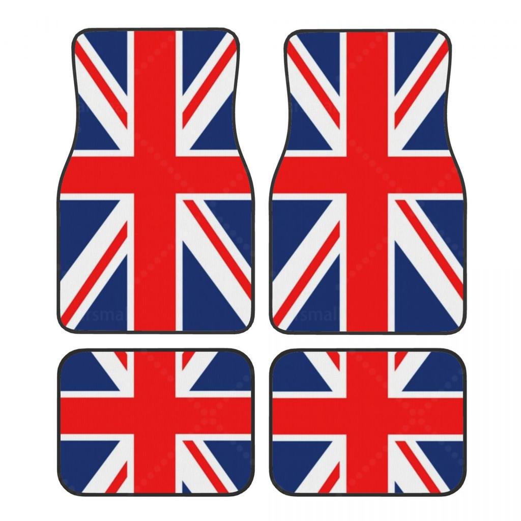 Коврики в салон автомобиля на заказ Комплект передние и задние Union Jack для Mini Cooper 2007-2023 R55 R56 R57 R60 R61 F54 F55 F56 F57 F60 Clu cnjaw55