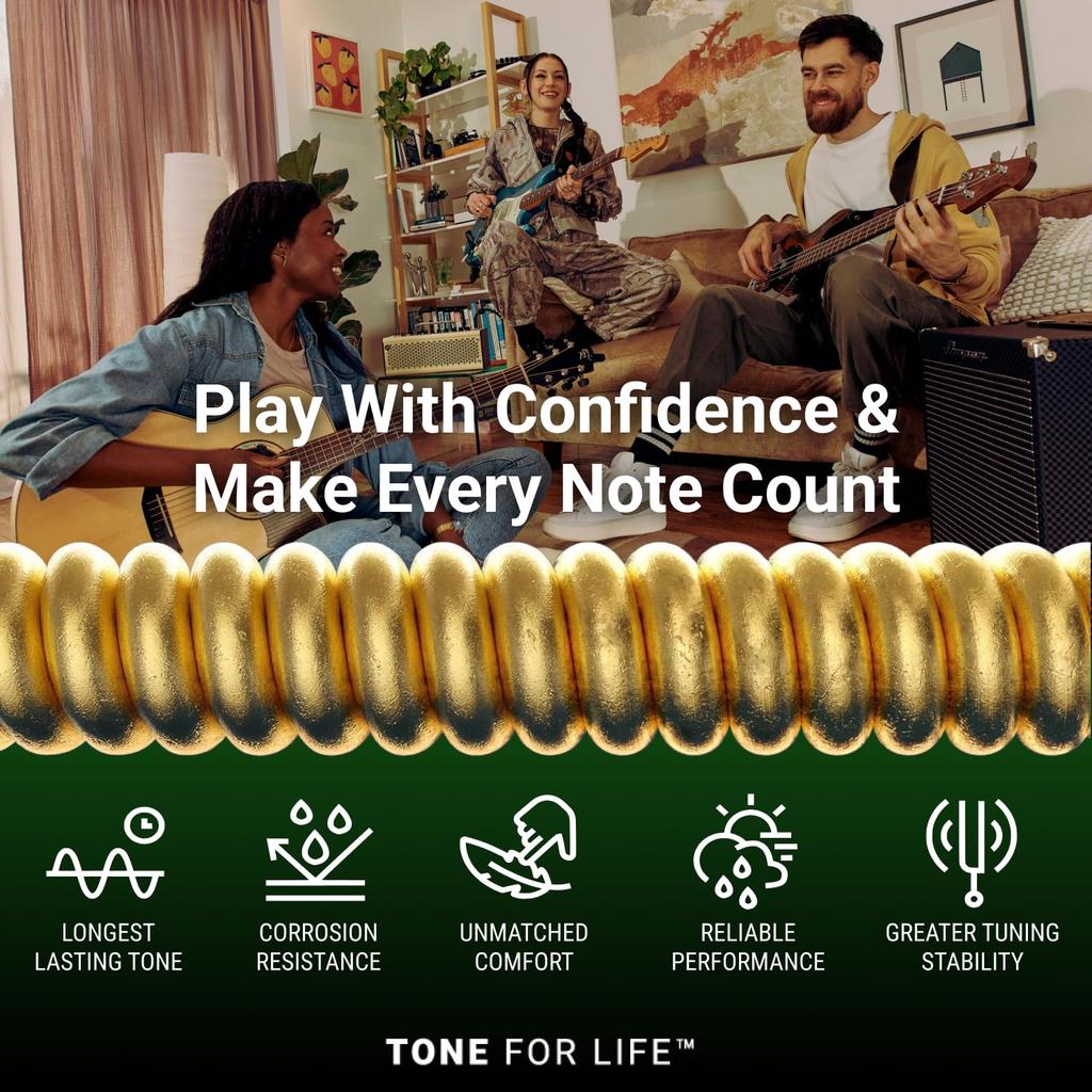 Струны для акустической бас-гитары Elixir NANOWEB Light, .045-.100, #14502 (Официальный японский продукт)