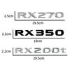 3D ABS Наклейка RX270 RX300 RX350 RX200t Эмблема Шильдик Хромированная Черная/Серебристая Буква Наклейка Для Lexus Задняя Крышка Багажника Декор