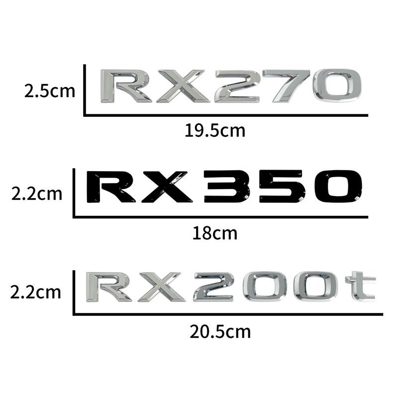 3D ABS Наклейка RX270 RX300 RX350 RX200t Эмблема Шильдик Хромированная Черная/Серебристая Буква Наклейка Для Lexus Задняя Крышка Багажника Декор