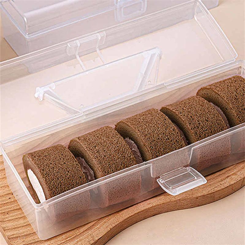 Хлебница с ручкой, многоразовый пластиковый контейнер для хлеба, держатель для тостов, органайзер для выпечки, коробка для хранения рулетов для холодильника дома