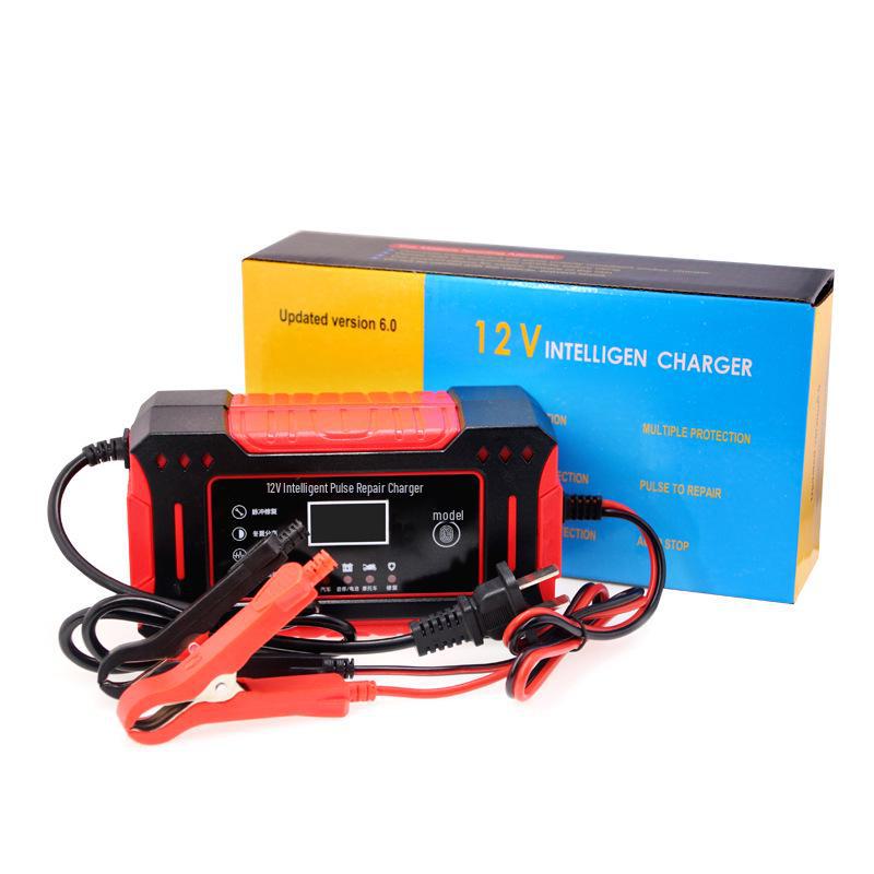 Умное зарядное устройство 12 В 6 А для свинцово-кислотных аккумуляторов мотоциклов и автомобилей