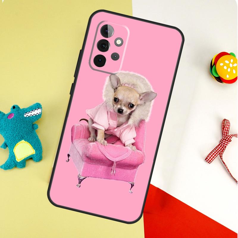 Чехол для телефона Samsung Galaxy A55 A35 A15 A54 A34 A14 A53 A33 A13 A05 A06 A16 A22 A32 A52 с изображением собаки чихуахуа