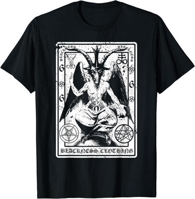 Рубашка Бафомета Сатанинская темная арт-футболка унисекс Evil 666