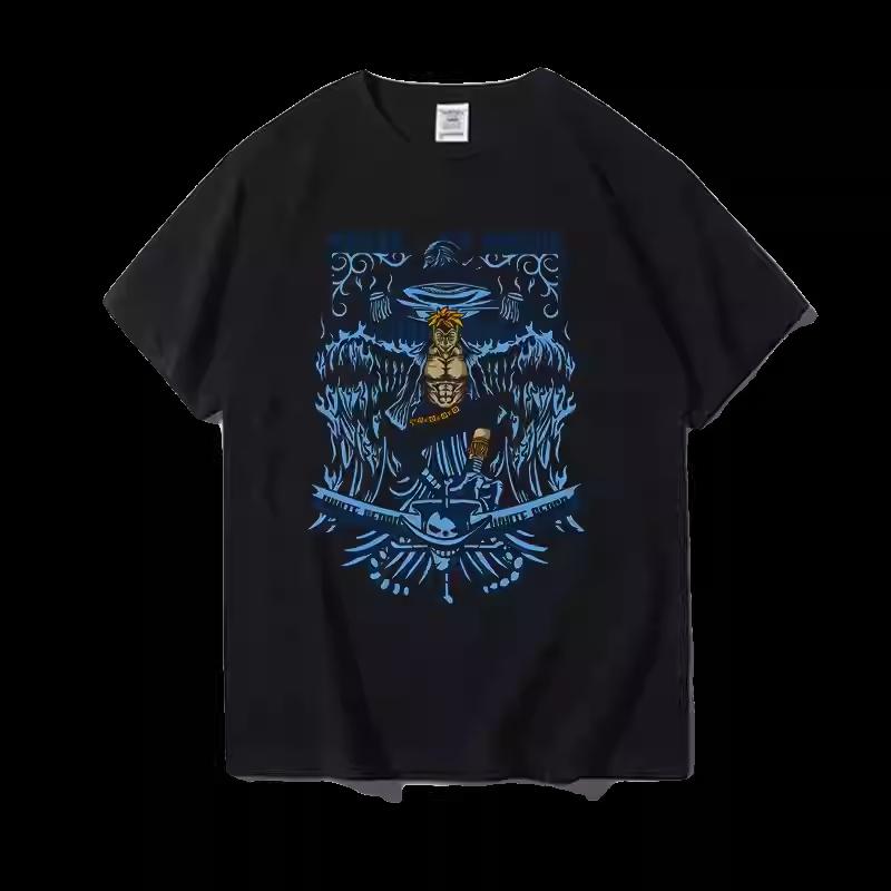 Japanese Cartoon Animation ONE PIECE ONE PIECE T-shirt 5-gear Nika Luffy Short-sleeved Sauron Clothes Men's Summer