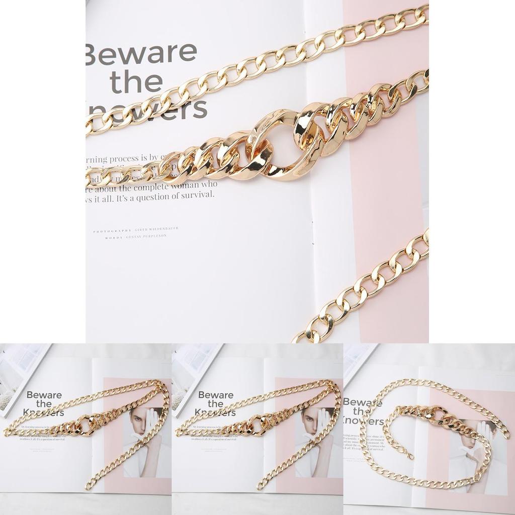 Metal Chain Waist Belt For Women Fashion Accessory With Round Buckle For Casual And Office Looks