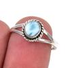 Natural Republic Larimar Gemstone Handmade 925 Sterling Silver Ring Size 7 n6T26