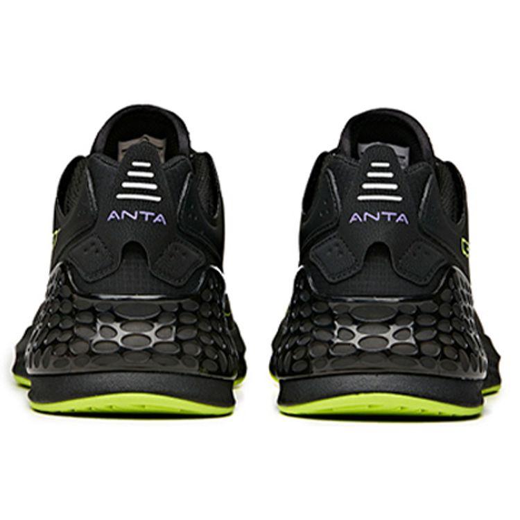 Anta C37+ Удобные повседневные дышащие износостойкие нескользящие низкие кроссовки для бега для мужчин черные фиолетовые 912045537-5