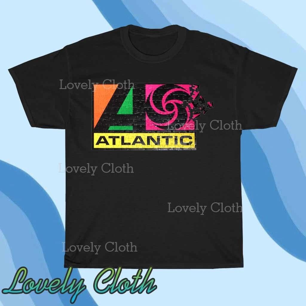 Футболка с логотипом Atlantic Records Смешная Американский размер от S до 5XL Футболка