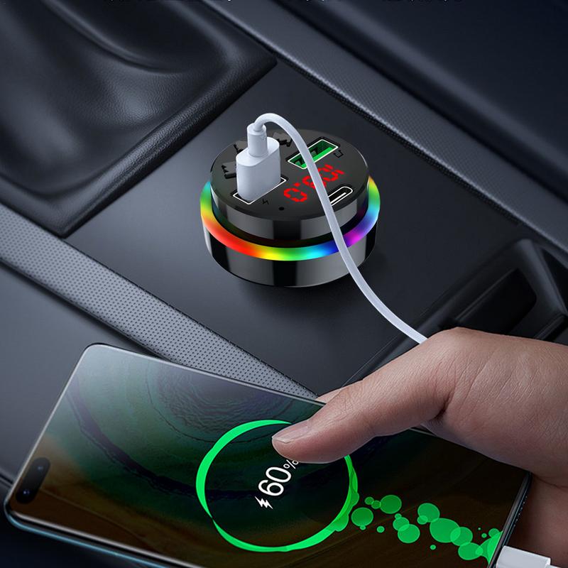 Телефон Автомобильное зарядное устройство USB-порт светодиодный дисплей зарядное устройство адаптер для автомобильных зарядных принадлежностей беспроводные аксессуары для салона автомобиля с