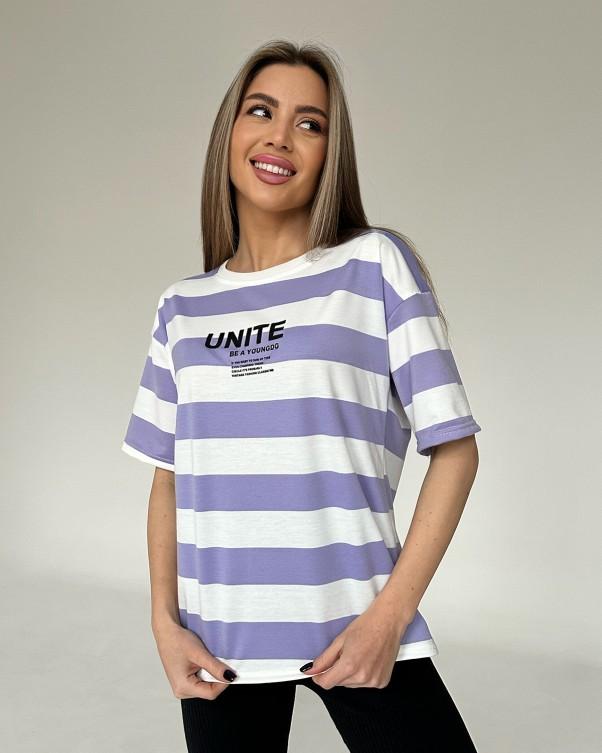 Полосатая футболка с надписью ISSA Plus