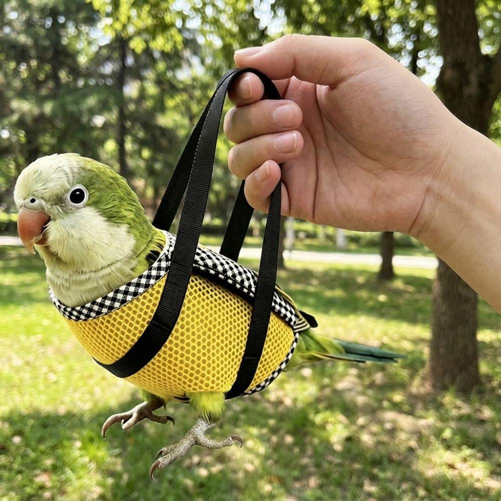 Breathable Mesh Parrot Hand Carrier Bag Portable Parrot Anti Escape Vest Birds Walking