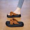 With One-word Drag Skirt, Thick-bottomed Fashionable New Cool Slippers for Women To Wear 2025 Summer Beach Slippers for Women