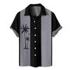 Мужские гавайские рубашки с короткими рукавами и пуговицами с принтом. Мужские повседневные модные рубашки с короткими рукавами.