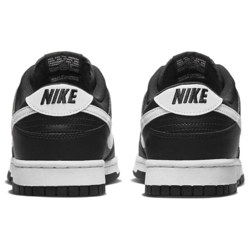 Nike Dunk Leather Trendy Retro Low-top Sneakers Men's Black DV0831-002