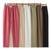 2025 New Style Ice Silk Women's Casual Pants, High-waisted Loose Straight-leg Pants