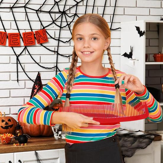 2Pcs Giant Comb Big Comb Prop Funny Huge Comb Jumbo Comb Prank Costume for Women And Men Halloween Party Favors