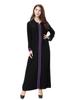 Moda Musulmon Hijob Libosi Elegant Ayollar Qora Olmosli Lenta Marokash Kaftani Turkiya Arab Islom Kiyimi