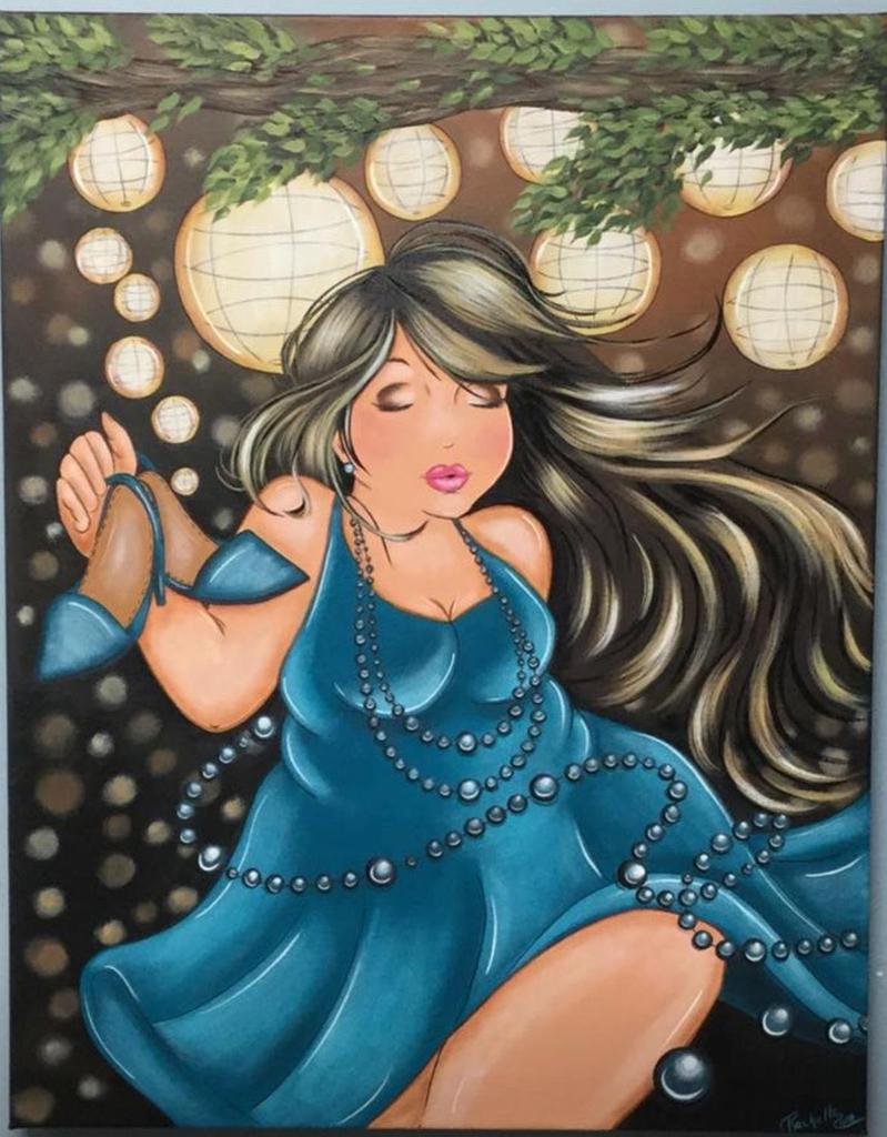 5D DIY алмазная живопись мультфильм толстая леди комплект для вышивки крестом полная дрель круглая алмазная вышивка мозаика женская картина домашний декор