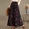 Women's Fashion Yamamoto Pants Thin Loose Printed Wide Leg Pants Skirt Summer