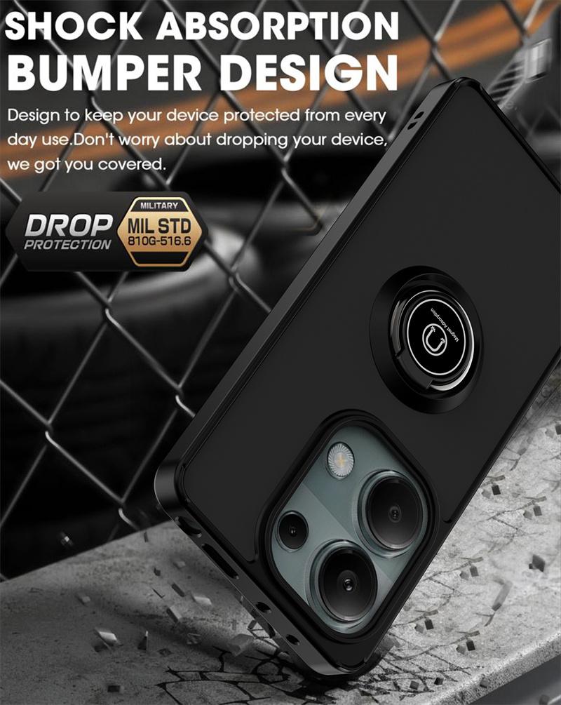 Чехол Armor Case для Xiaomi Redmi Note 13 Pro 5G Note 13 Pro+ Plus защитный чехол кольцо магнитный держатель подставка чехол Funda Capa