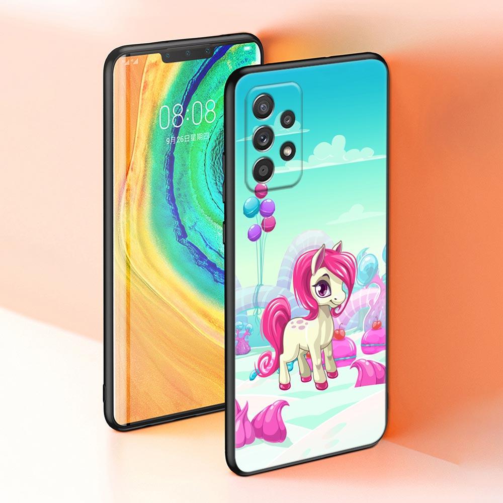 Cute Cartoon Rainbow Unicorn Case For Samsung Galaxy A23 5G Cases A13 4G A24 A23 A12 A14 A21s A22 A01 A03 A04 S Soft Phone Cover