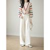 Autumn New Korean Style Long-sleeved Sexy Hole Sweater Asymmetric Loose Pullover Hollow Out Knitwear