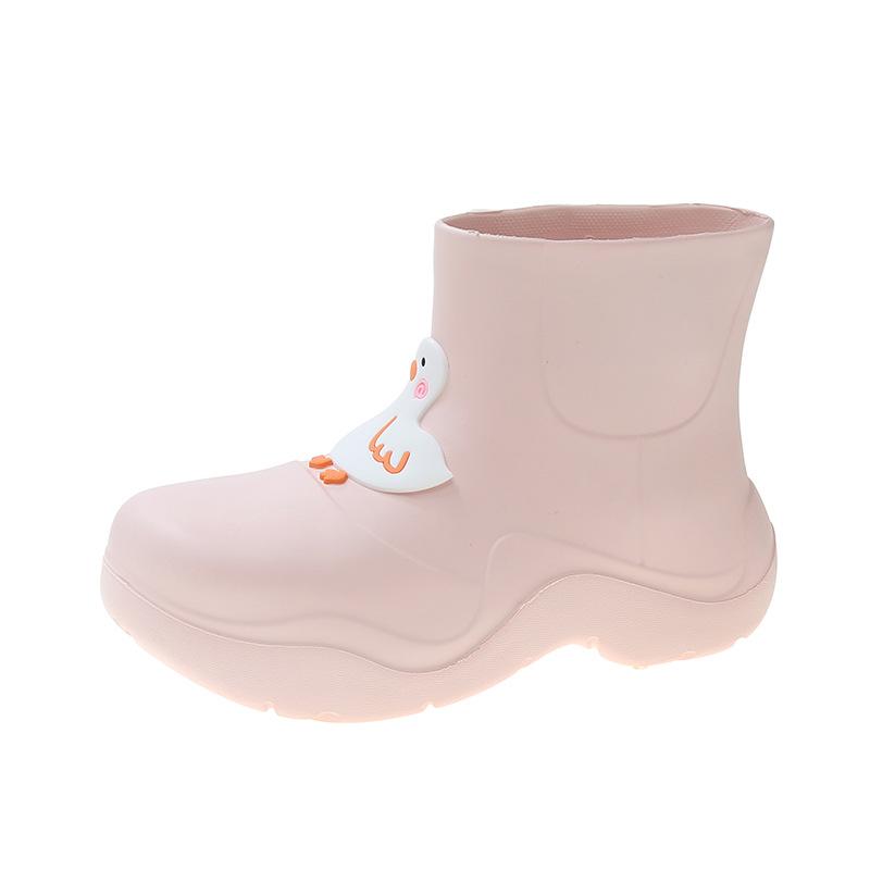 Duck Rain Shoes Women Wear Ashi Brother Mona Cute Non-slip Water Shoes Fashion Ugly Cute Rain Boots Platform Rubber Shoes