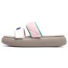 Donut Fashion Versatile Thick Sole Casual Velcro Antibacterial Slide Sandals Women Sandals White Silver Pink F12W221503FGS