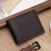 Мужской кошелек из искусственной кожи, однотонный, держатель для кредитных карт с несколькими карманами