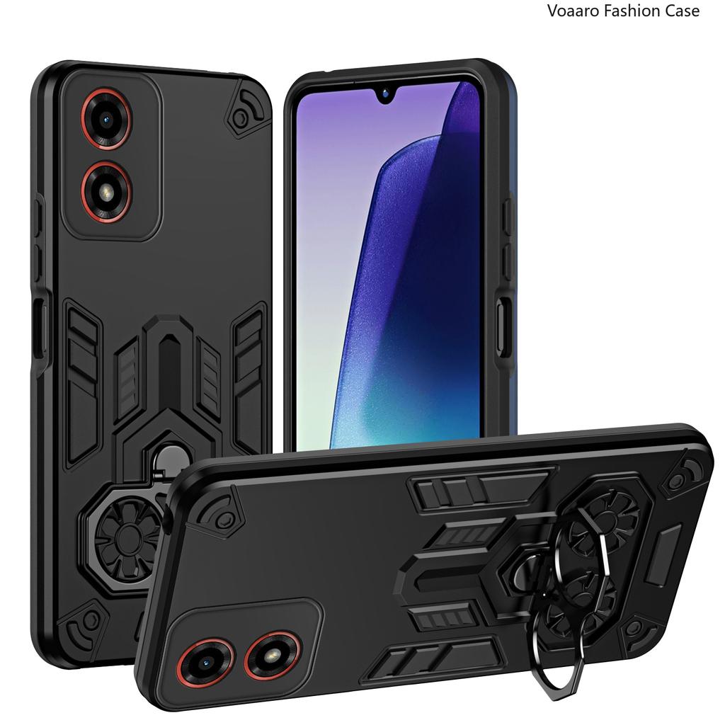 Dual Finger Ring Armor Cover for Motorola Moto G04 G24 E14 Case for Motorola Moto G04S 2024 Rotate Metal Bracket Kickstand Case