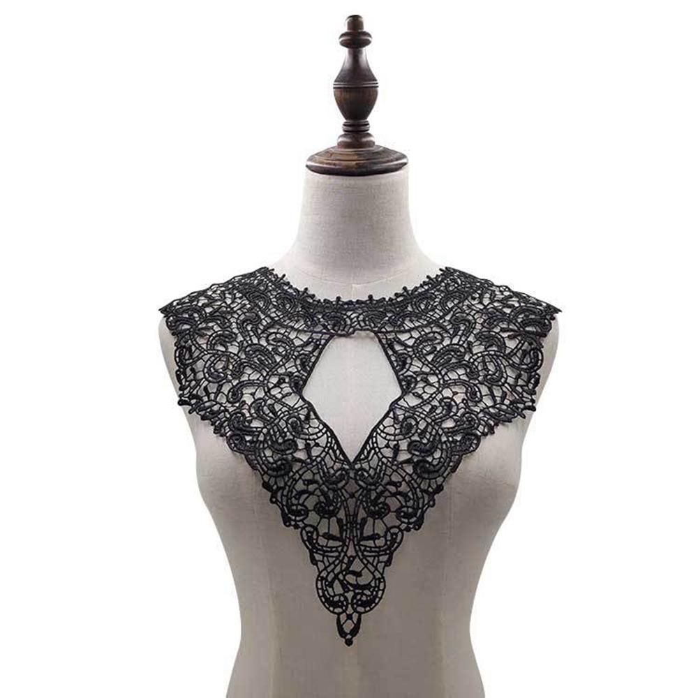 Flower 3D Neckline Scrapbooking Collar Garment Accessories Embroidery Lace Apparel Sewing Fabric