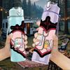 1PC Heart Lock Vintage Valentine Art Print 750ml Color Plastic Sports Water Bottle Leakproof Flip Straw Lid Suitable for Sports Office Home Use