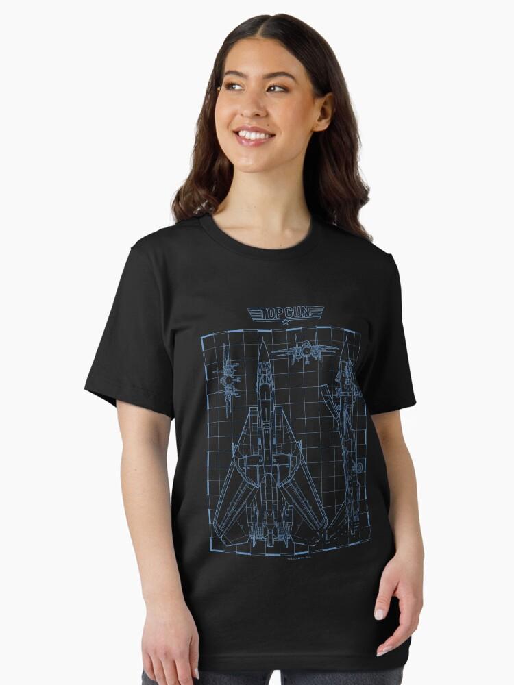 Top Gun Top Gun Iconic Schematic Sukhoi Su-57 Jet Big Chest Logo Essential T-Shirt