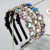 Women Hairband Hair Ornament Baroque Hyper Flashing Colored Diamond Fine Edge Bridal Head Band