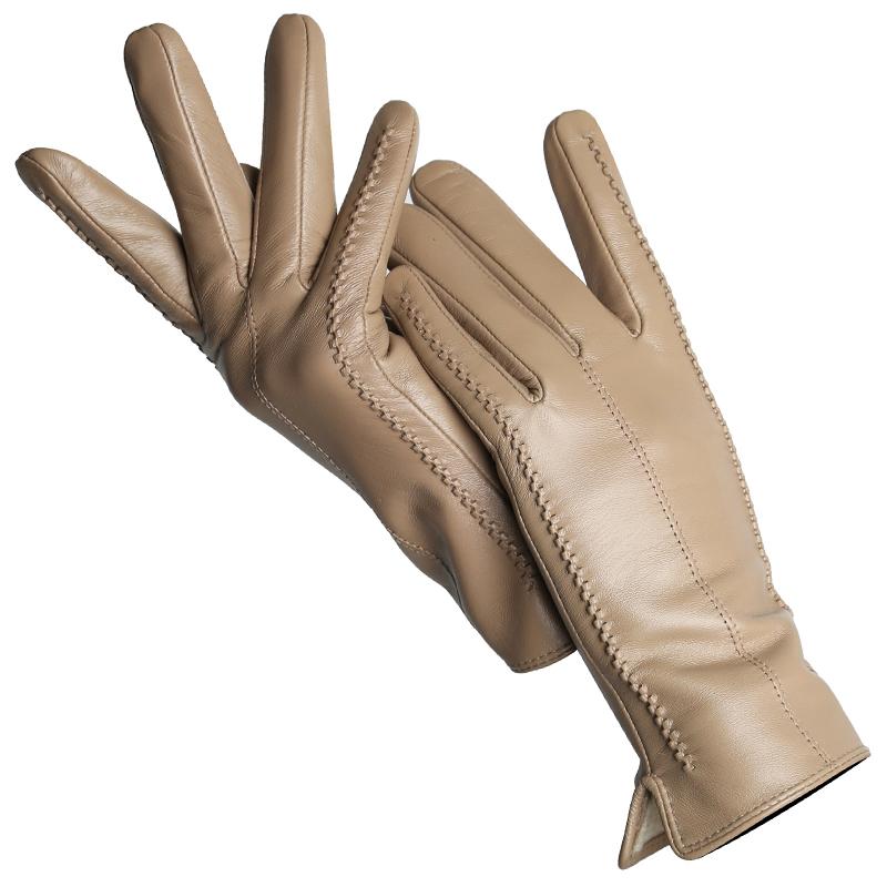 Fashion Women's Gloves Color Sheepskin Winter Warm Thin Touch Screen Gloves High Quality