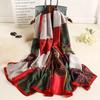 180*90cm Luxury Brand Ladies Spring Summer Long Silk Scarf Shawl Digital Painted Shawl Gogh Oil Painting Lady Foulard Bandanna