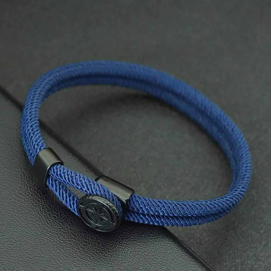 Классический двухслойный браслет из миланского шнура для мужчин, ручная работа, черная застежка, обертывающая цепочка, браслет на запястье, мужской, для активного отдыха, езды, повседневные аксессуары