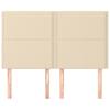 Headboard Cream 144 x 5 x 118 128 cm Fabric