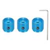 Uxcell Aluminum Potentiometer Universal Volume Tone Control Knob with Arrow Indicator for Blue 3-Piece Knob, 1/4" (6mm) Guitar, 1/2"