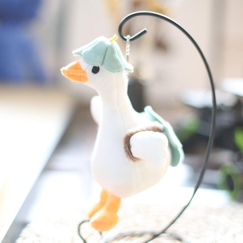 Подвески на рюкзак плюшевая подвеска в виде животного, цветок, мультяшная плюшевая кукла, большой белый гусь, брелок для ключей для женщин