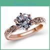 Кольцо-коготь с кристаллами и покрытием Rose Gold, регулируемого размера, для мужчин и женщин, подарок