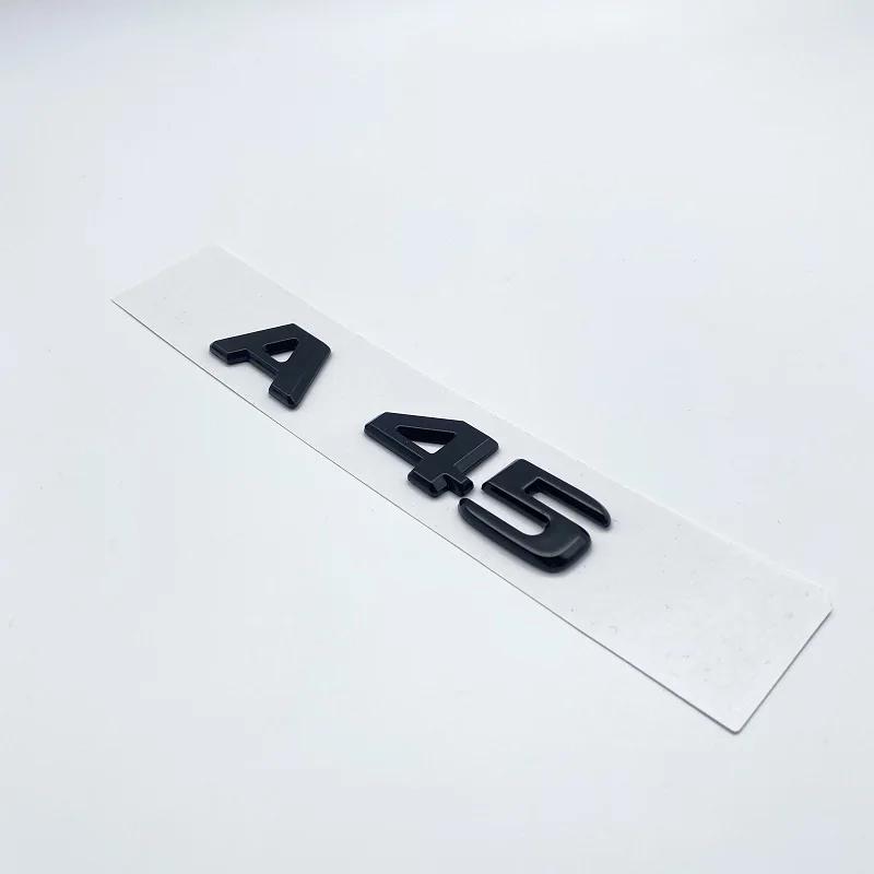 3D ABS Glossy Black Letters A35 A45 A45S Turbo 4matic Emblem for Mercedes-Benz AMG Car Fender Trunk Rear W176 W177 Logo Sticker PH1