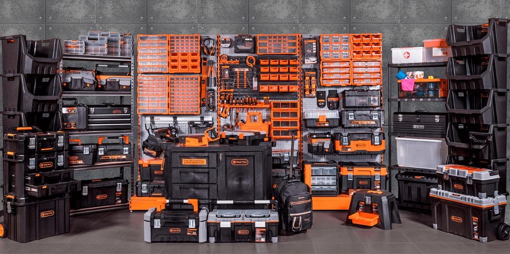 Plastic workshop organizer with 18 drawers, hanging, 47x385 cm