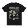 Gothic T Shirt Singer Print Cotton T Shirt Ultraviolence Music Album T Shirt Vintage Hip Hop Streetwear Short Sleeve Unisex