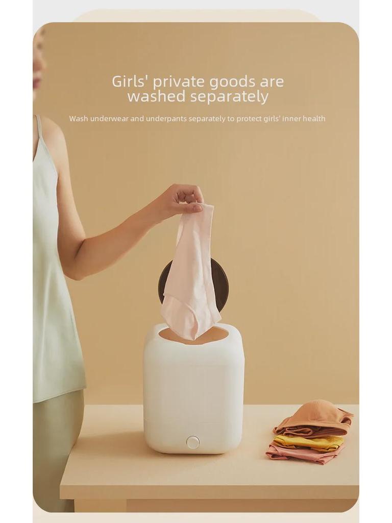 Портативная мини-стиральная машина с зарядкой от USB для носков и нижнего белья с антибактериальной функцией Blue Light