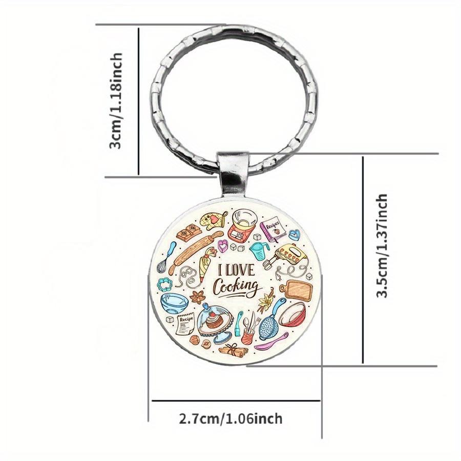 Картина маслом «Я люблю готовить» Маминый повар ЭТА МАМА ЛУЧШАЯ В МИРЕ Яйцеварка Кухонный инструмент Время Брелок с драгоценными камнями Брелок для шеф-повара Кухонный работник