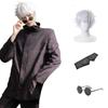 Satoru Gojo Cosplay Costume Satoru Gojo Disguise Present Costume Event Party Cultural Festival Gojo Wig "With Wig" "With Glasses" (Satoru +